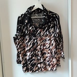Animal print cardigan large?